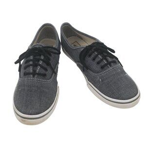 VANS Gray Lace Up Canvas Casual Skateboard Sneakers Shoes Size Mens 7 Womens 8.5